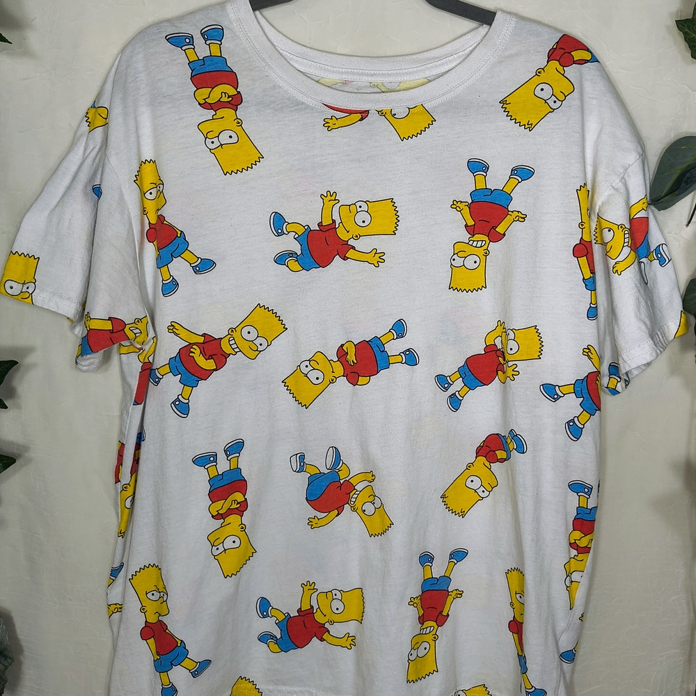 White T-Shirt with Cartoon Print